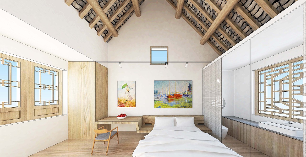 河南浚縣古建筑民宿室內設計